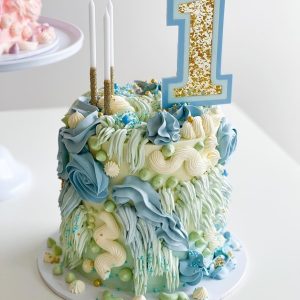 Green and Blue Fusion Cake