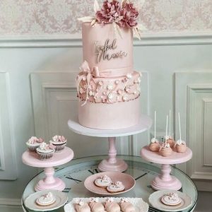 Pink Blossom 2 layered Cake Set