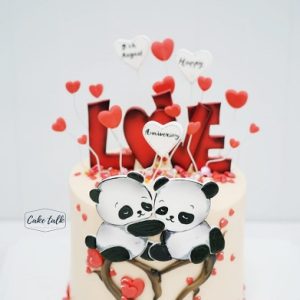 Couple Panda Cake