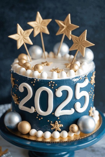 Happy New Year Stars Cake